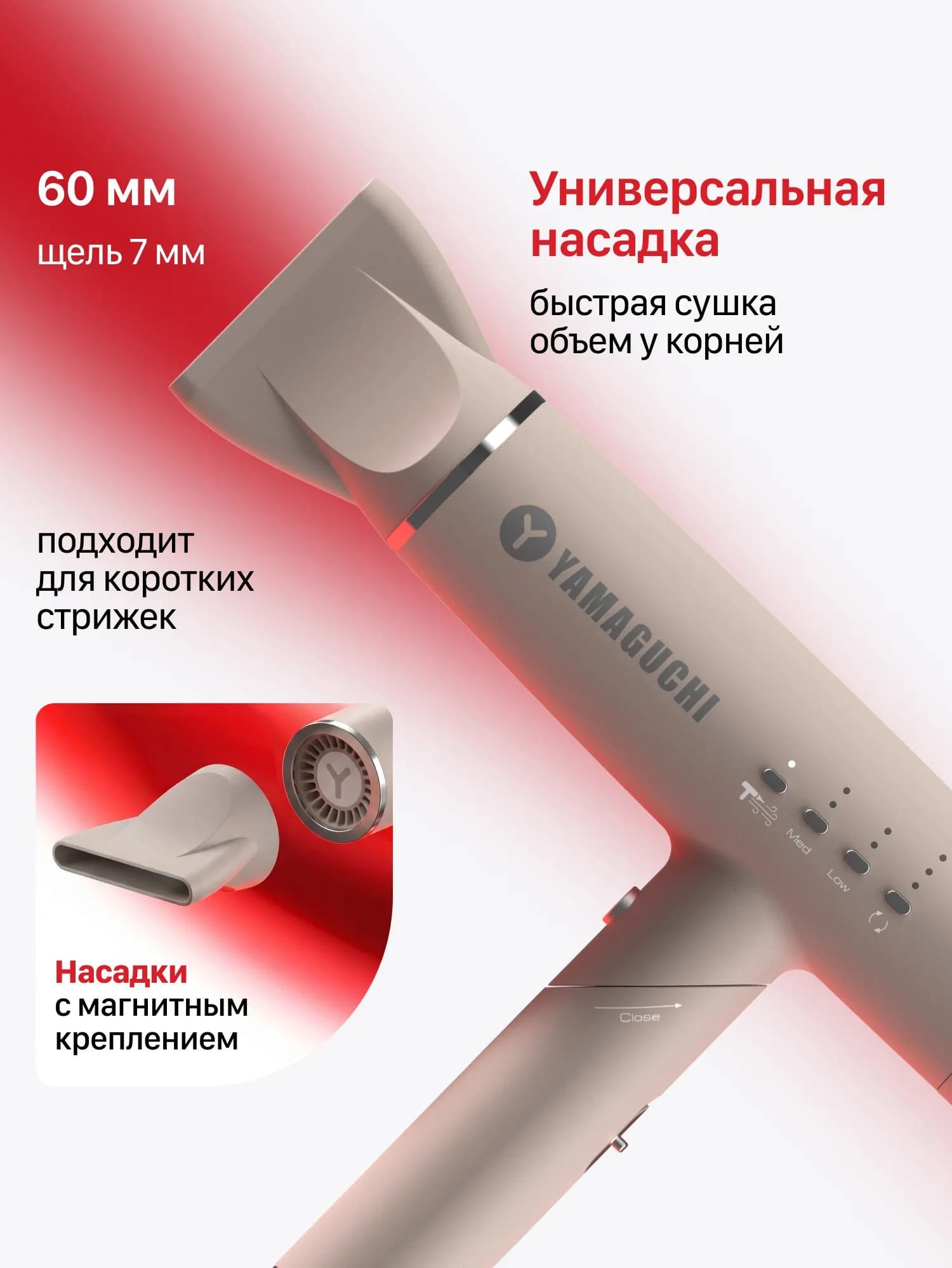 Фен-стайлер для коротких волос и каре Yamaguchi Hair Styler